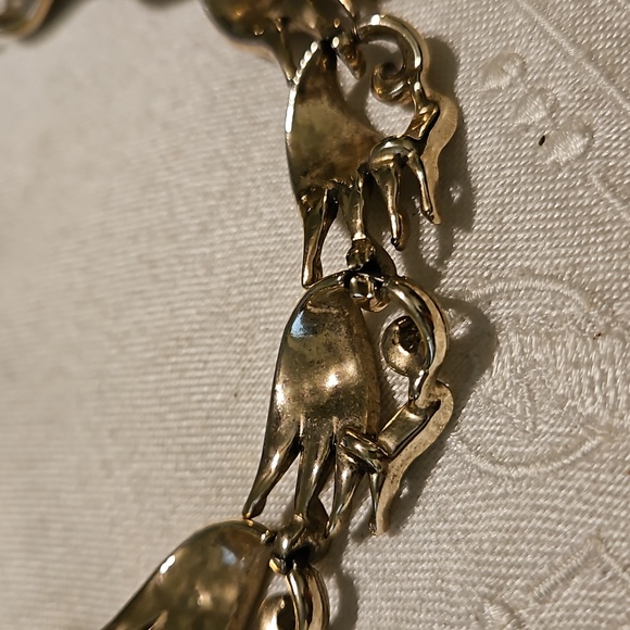 Vintage 15” Necklace Silver Toned Leaf Design - Picture 4 of 4